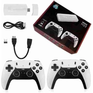 Consola de juegos M22 con mandos inalámbricos, retro, plug & play, HDMI y dos mandos.